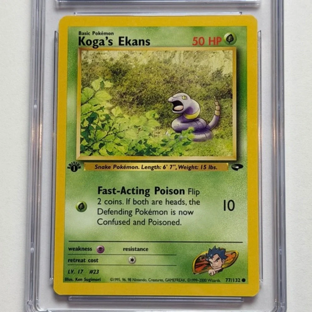 Koga's Ekans 1st Edition 77/132 Gym Challenge 2000‎ CGC 8 NM/Mint Pokemon Card